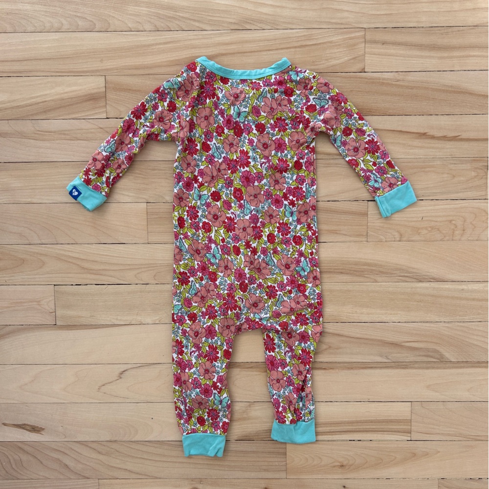 Hatley Bamboo Sleeper 6-9M Floral Zip Pajamas Baby - Picture 3 of 3